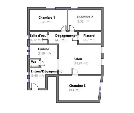 Appartement à vendre 4 pièces 77 m² Marchenoir