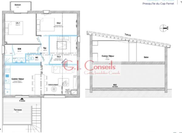 PRESQU ILE DU CAP FERRET APPARTEMENT T4 PROCHE BASSIN Détails des diagnostics énergétiques