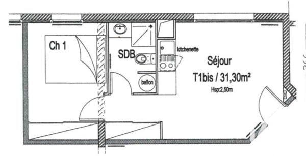 Appartement à vendre 2 pièces 31,3 m² Limoges