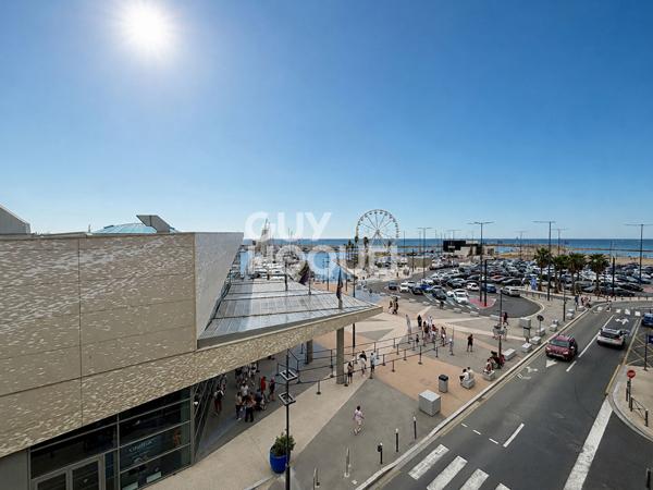 Appartement T2 traversant de 47 m² à Canet-en-Roussillon - Vue marina, mer et Canigou