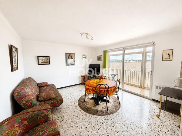 Appartement T2 traversant de 47 m² à Canet-en-Roussillon - Vue marina, mer et Canigou