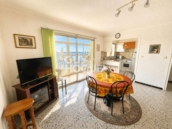 Appartement T2 traversant de 47 m² à Canet-en-Roussillon - Vue marina, mer et Canigou