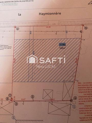 Charmant TERRAIN CONSTRUCTIBLE de 580m2 !