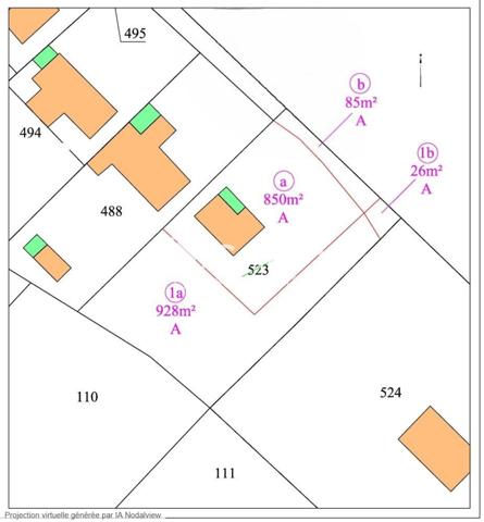 Terrain à vendre à VILLEFRANCHE-DE-LAURAGAIS de 928 m²