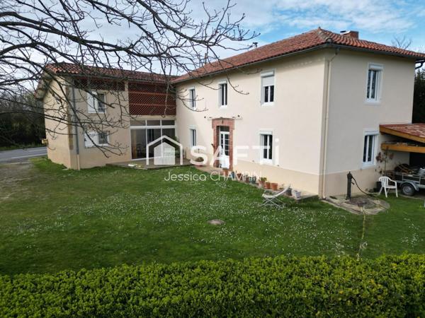 Charmant ensemble immobilier lumineux avec vue imprenable sur les Pyrénées, idéal pour un projet touristique ou personnel