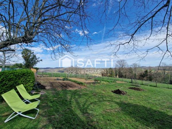 Charmant ensemble immobilier lumineux avec vue imprenable sur les Pyrénées, idéal pour un projet touristique ou personnel