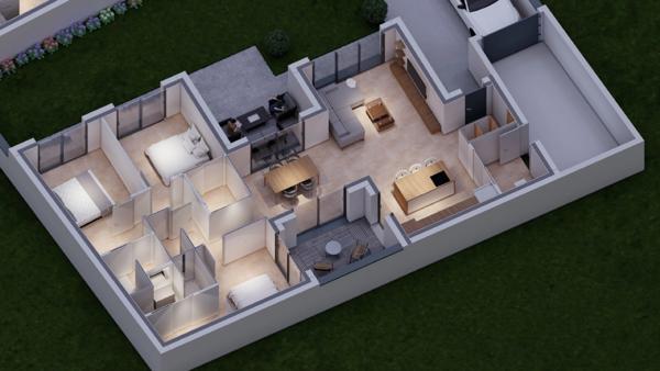 MAISON CONTEMPORAINE DE PLAIN-PIED - 114 m² - GRAND CHAMP CENTRE