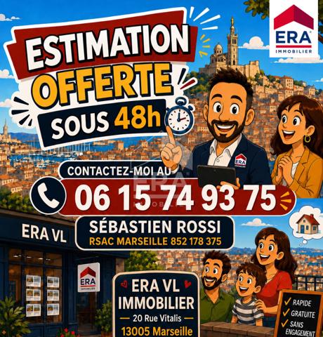 Appartement T4 + Terrasse  de 24m2 à Marseille - Quartier Baille