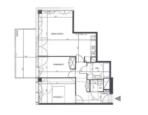 Appartement 3 pièces - 44200 Nantes