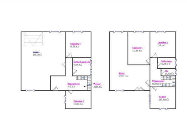 Maison 4 chambres et un bureau