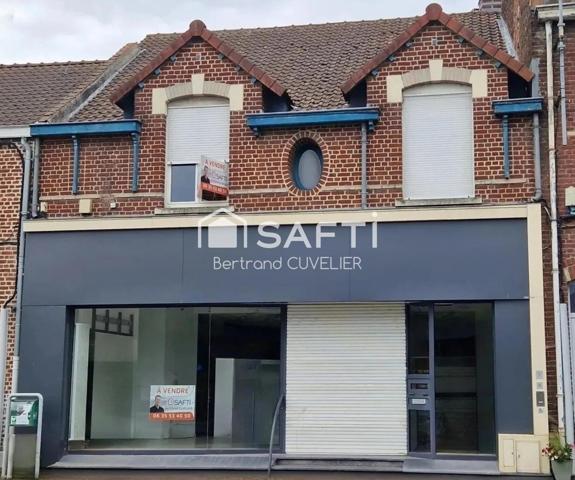 Immeuble 172 m² avec local commercial 104 m² à Quesnoy-sur-Deûle