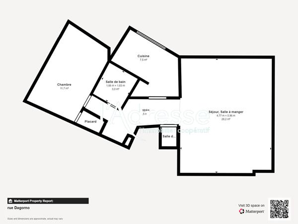 Grand 2P / 1 chambre ouvert sur balcon 8m² - SANS vis-à-vis - 75012