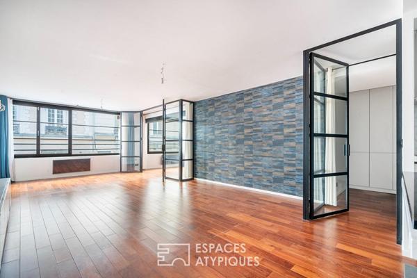 Loft à l’esprit industriel dans une ancienne manufacture des années 1930.