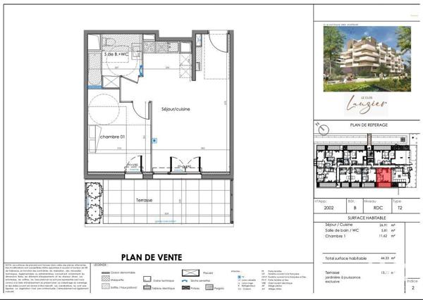 Appartement à vendre 2 pièces 44 m² Montpellier
