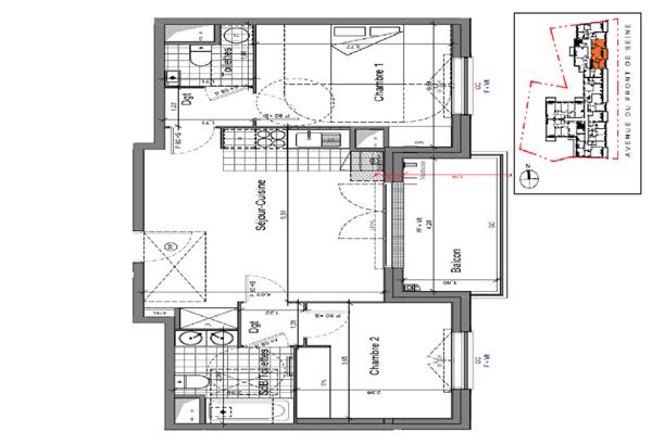 Vente Appartement73,75 m² - 4 Pièces - VILLENEUVE LE ROI (94290)