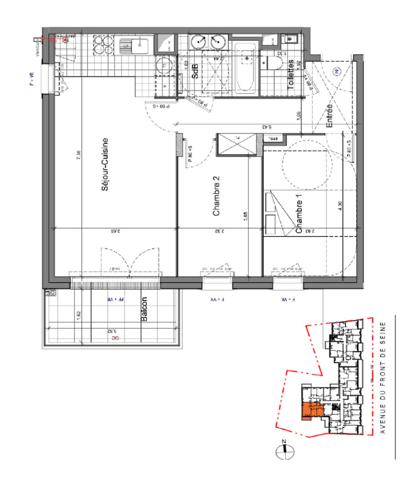 Vente Appartement73,75 m² - 4 Pièces - VILLENEUVE LE ROI (94290)