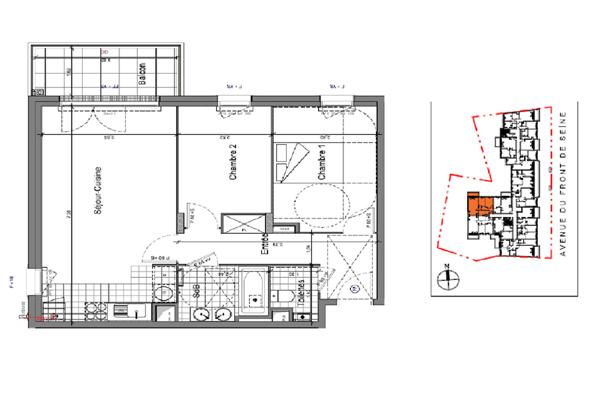 Vente Appartement73,75 m² - 4 Pièces - VILLENEUVE LE ROI (94290)