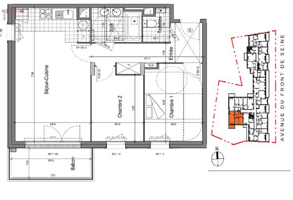 Vente Appartement73,75 m² - 4 Pièces - VILLENEUVE LE ROI (94290)