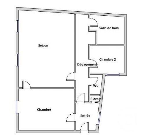 Appartement F3 à vendre  3 pièces - 64 m2 LEVALLOIS PERRET - 92