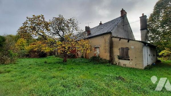 Maison à restaurer entièrement de 115 m² + dépendances. Sur terrain constructible de 1.26 hectares