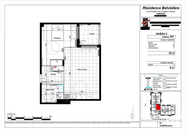 Appartement à vendre 2 pièces 50 m² Nemours