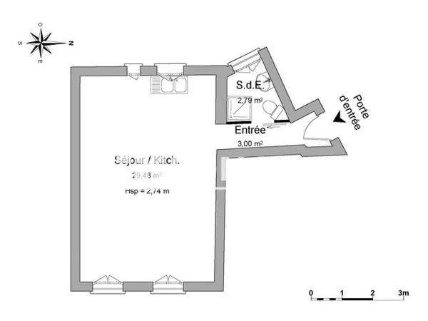 Location Appartement 2 pièces 34.6 m² - ANGLE 12 RUE ARMAND FABRE Brunoy 91800