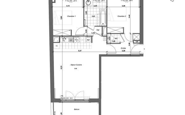 Appartement à vendre    3 pièces • 66,10 m2 Hyères