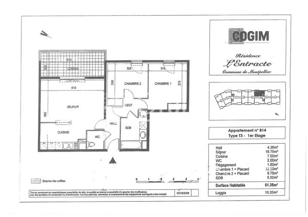 Appartement · Location Montpellier (34090) 3 pièces · 61m²