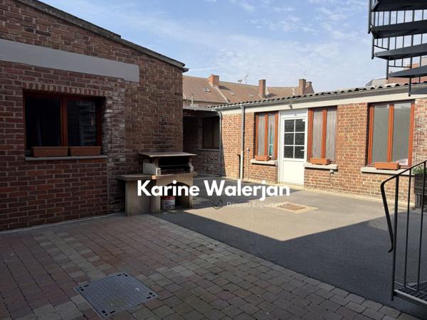 Courrières (62710) MAISON CENTRE VILLE, BEAUX VOLUMES + GARAGE - ATELIER ET LOGEMENT INDEPENDANT