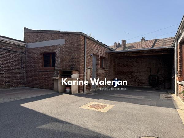 Courrières (62710) MAISON CENTRE VILLE, BEAUX VOLUMES + GARAGE - ATELIER ET LOGEMENT INDEPENDANT