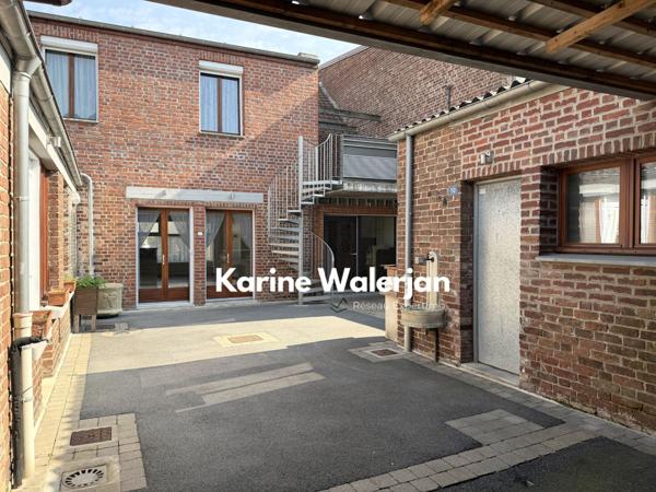 Courrières (62710) MAISON CENTRE VILLE, BEAUX VOLUMES + GARAGE - ATELIER ET LOGEMENT INDEPENDANT