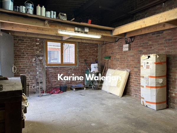 Courrières (62710) MAISON CENTRE VILLE, BEAUX VOLUMES + GARAGE - ATELIER ET LOGEMENT INDEPENDANT