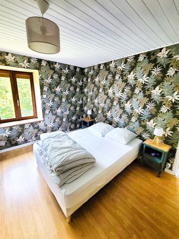 Ventron (88310) Ventron, Vosges. Grande maison mitoyenne de 4 chambres, 3 SDB, terrasse en pilotis avec vue sur rivière et mon