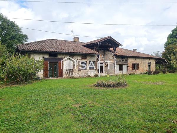 Joli corps de ferme en partie rénové d'une surface habitable de 168 m2 sur terrain attenant de 6476 m2