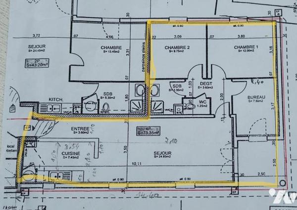 45700 Villemandeur/ RDC +Jardin 200m²