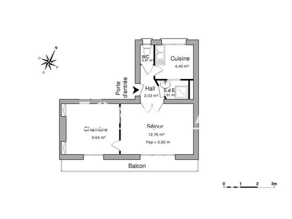 Location Appartement 2 pièces 31.6 m² - 12 RUE PHILIBERT LUCOT Paris 75013