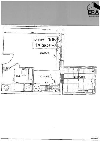 Appartement Corbeil Essonnes 1 pièce(s) 29.25 m2 meublé