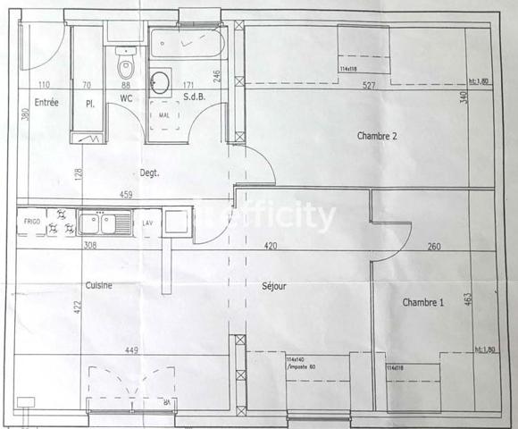 Appartement 3 pièces - 67 m²