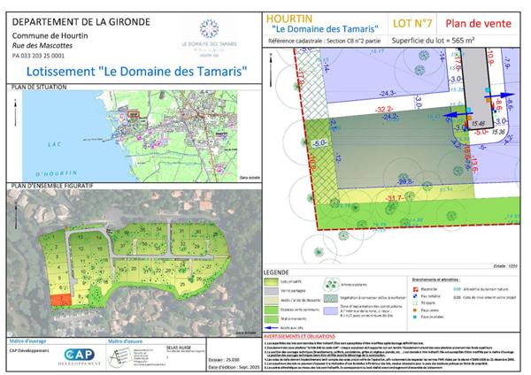 HOURTIN-PORT - Terrain viabilisé 565 m² à proximité du lac
