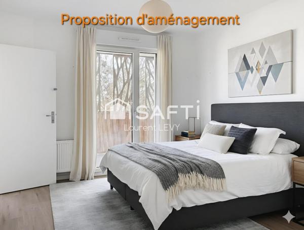 Beau 2 pièces de 2021, 46 m2, balcon, parking