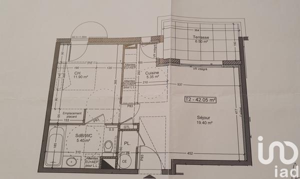 Appartement à vendre 2 pièces 42 m² Châteauneuf-le-Rouge