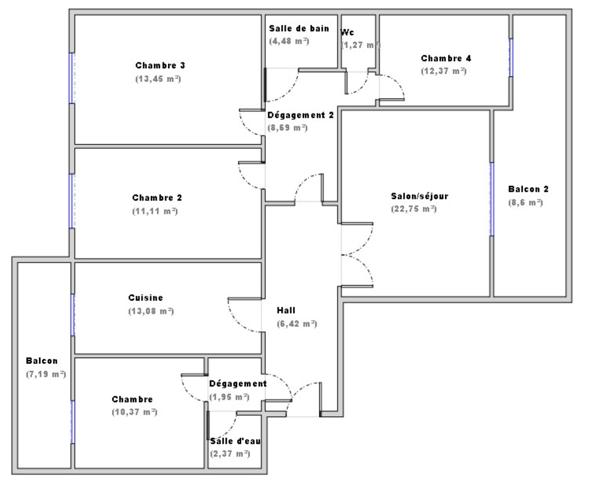Appartement à vendre 5 pièces 108,31 m² Meyzieu