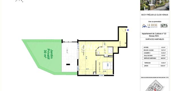 À vendre Appartement 2 pièces 44 m² - Fréjus 83600