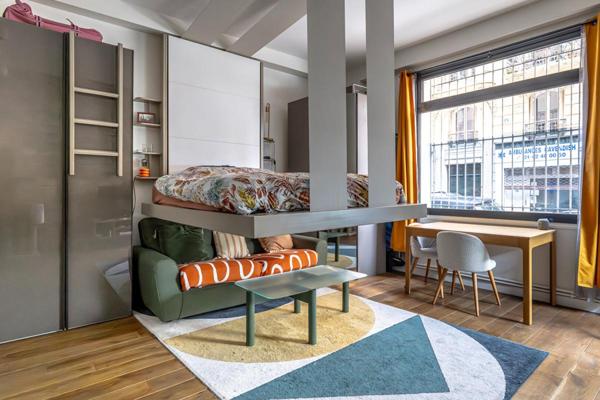 Appartement Paris 19e studio proche Buttes-Chaumont