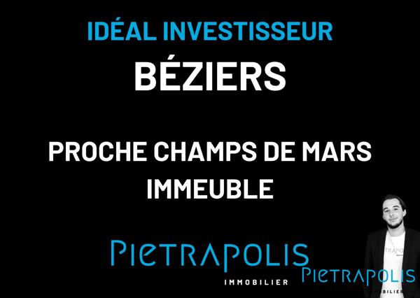 EXCLUSIVITÉ - BÉZIERS - CHAMPS DE MARS : IMMEUBLE 238m²