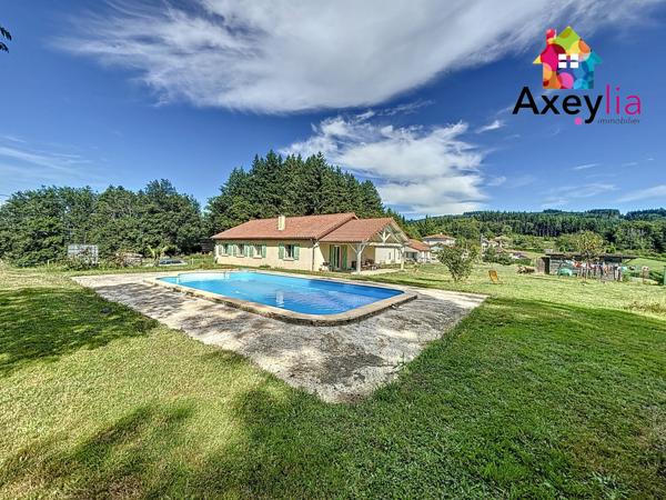 Arcinges (42460) A LOUER - SECTEUR CUINZIER - MAISON DE PLAIN PIED MEUBLÉE SUR TERRAIN AVEC PISCINE