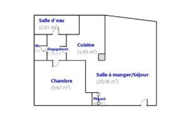 Appartement T2 meublés rez-de-chaussée