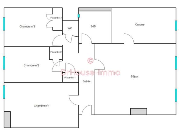 Appartement à vendre 4 pièces de 80 m²