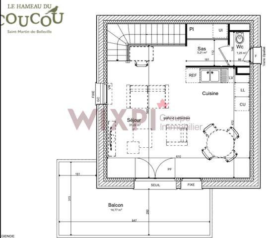CHALET DUPLEX TYPE T3 NEUF 71m² , Les belleville