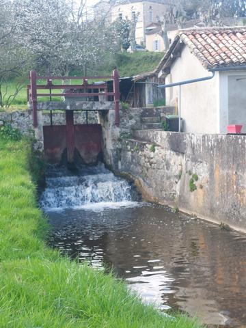 Joli moulin au pied de la cathédrale de Bazas entre histoire et nature.